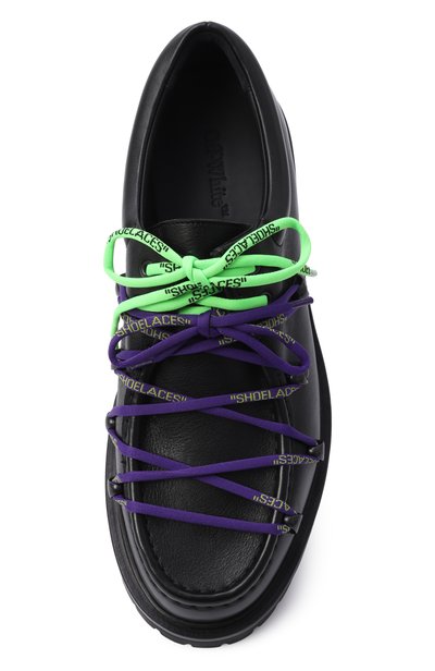 Кожаные дерби heritage OFF-WHITE черного цвета по цене 61800 руб., арт. 0MIR001F25LEA001_001, фото 5 Кожаные дерби heritage OFF-WHITE, арт. 0MIR001F25LEA001_001, фото 5