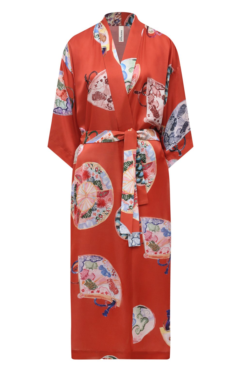 Халат из хлопка и шелка ANY WOWZERS, арт. ROBE01-MAXI-TBRICK, фото 1