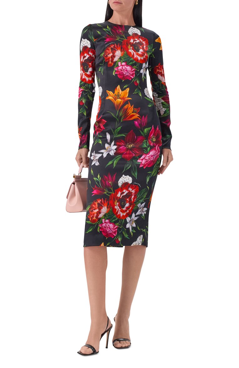 Атласное платье DOLCE & GABBANA, арт. F6GAVT/FSIB2, фото 1