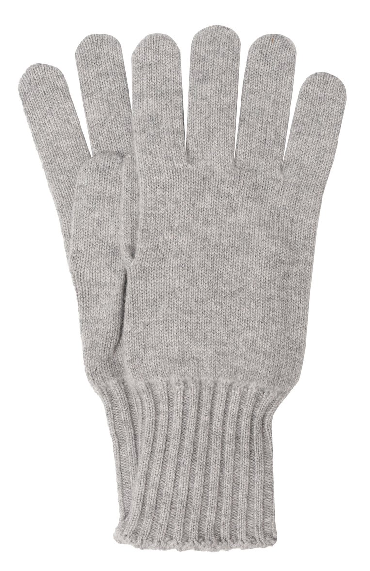 Мужские кашемировые перчатки COLOMBO светло-серого цвета, арт. GU00064/2-26KI | Фото 1 (Материал: Текстиль, Кашемир, Шерсть; Кросс-КТ: Трикотаж; Материал сплава: Проставлено; Нос: Не проставлено)