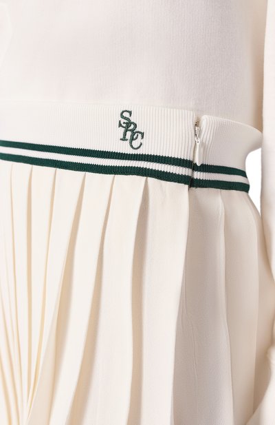 Плиссированная юбка SPORTY AND RICH кремового цвета по цене 33600 руб., арт. SK01261302WH61, фото 5 Плиссированная юбка SPORTY AND RICH, арт. SK01261302WH61, фото 5