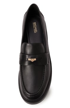 Женские кожаные пенни-лоферы eden MICHAEL MICHAEL KORS черного цвета, арт. 40R4EDMP1L | Фото 6 (Подошва: Платформа; Каблук высота: Низкий; Материал сплава: Проставлено; Драгоценные камни: Проставлено; Материал внутренний: Натуральная кожа; Материал внешний: Натуральная кожа)