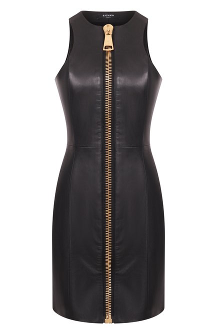 Женское кожаное платье BALMAIN, арт. FF0R5198/LD63