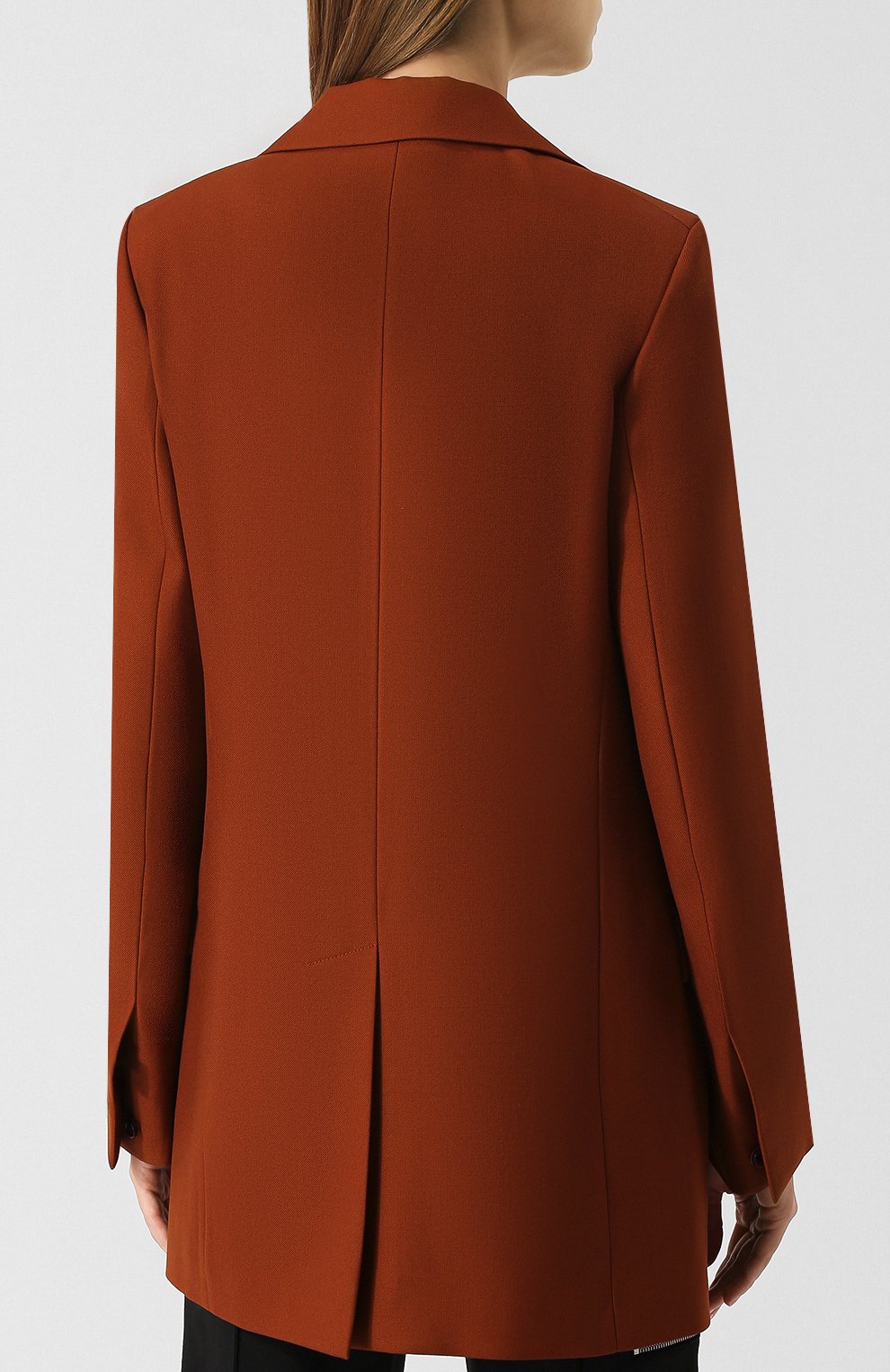 Удлиненный шерстяной жакет прямого кроя CHLOÉ, арт. CHC18WVE08067, фото 4