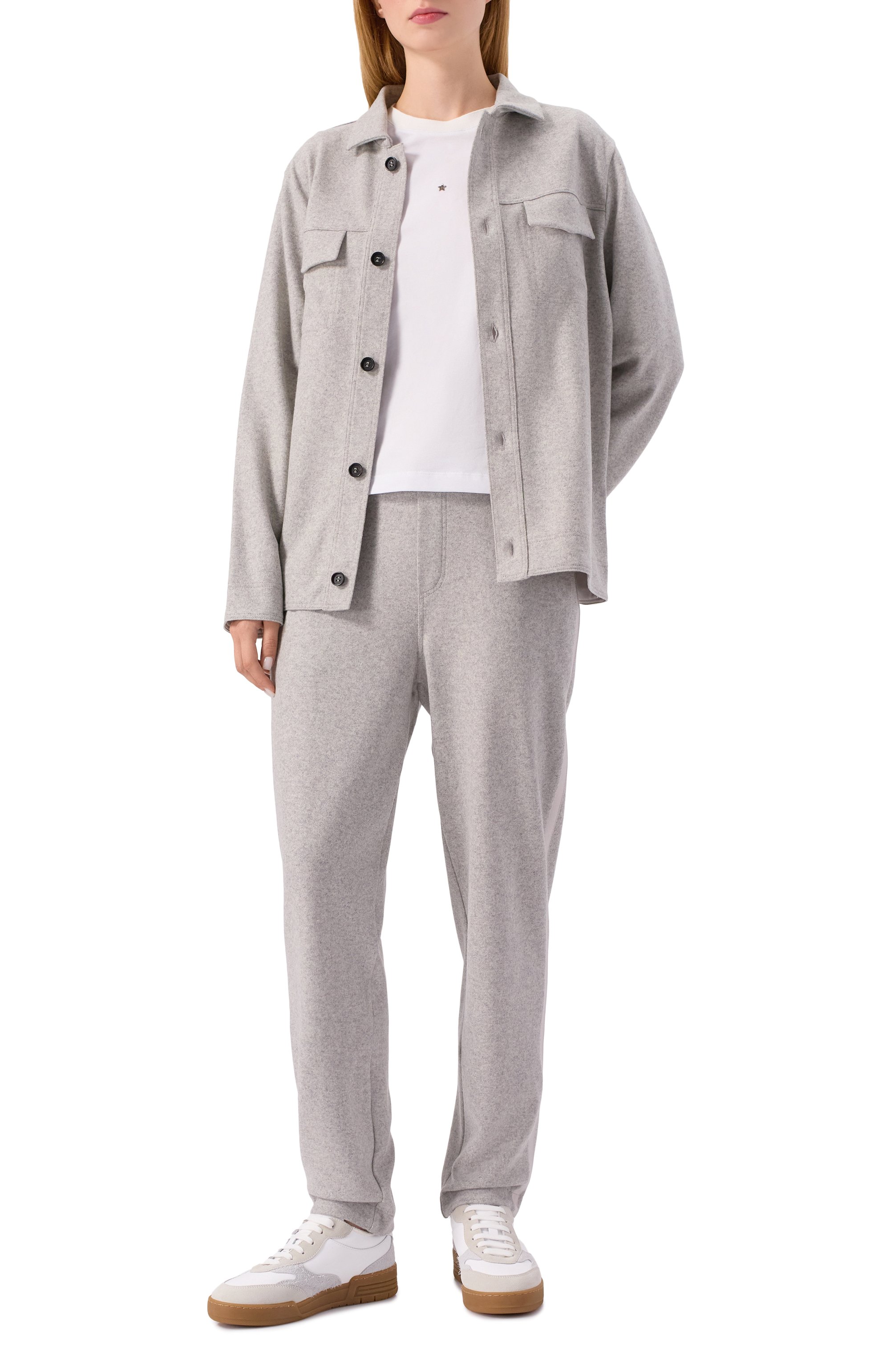 Шерстяной кардиган LORENA ANTONIAZZI светло-серого цвета по цене 76850 руб., арт. FE07A/5015, фото 2 Шерстяной кардиган LORENA ANTONIAZZI, арт. FE07A/5015, фото 2