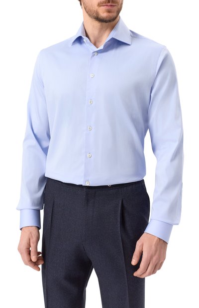 Хлопковая сорочка VAN LAACK голубого цвета по цене 24300 руб., арт. VL-RIVARA-LSF/130830, фото 3 Хлопковая сорочка VAN LAACK, арт. VL-RIVARA-LSF/130830, фото 3