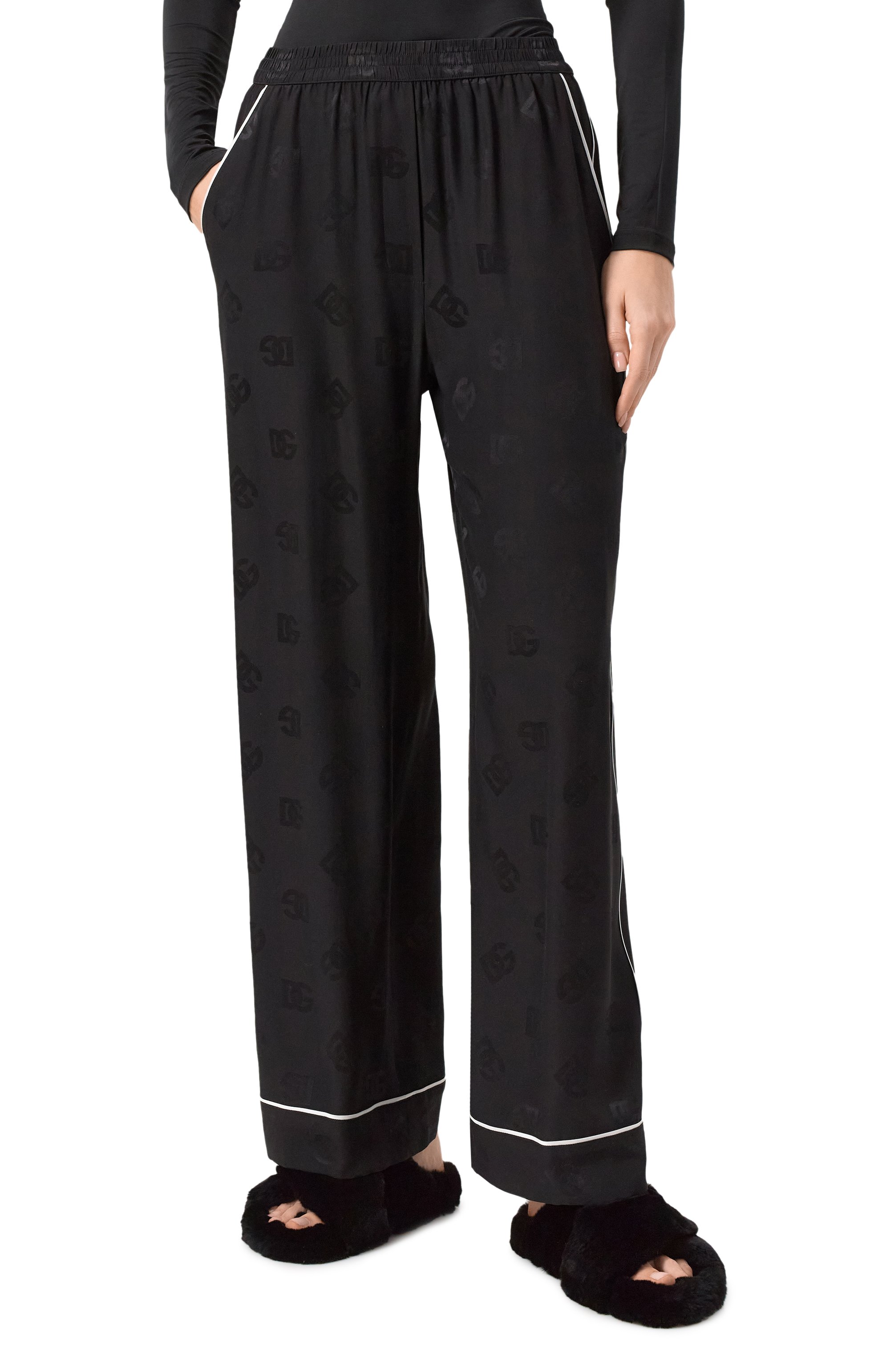 Шелковые брюки DOLCE & GABBANA, арт. FTAMPT/FJ1J0, фото 3