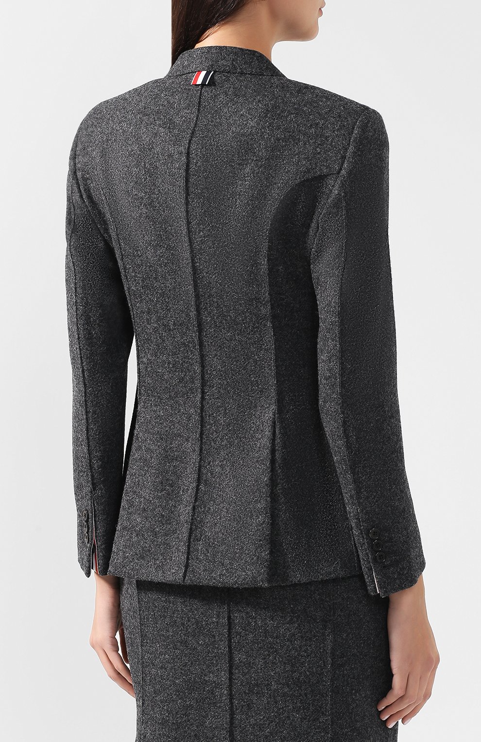 Двубортный шерстяной жакет THOM BROWNE, арт. FBC460A-03793 035, фото 4