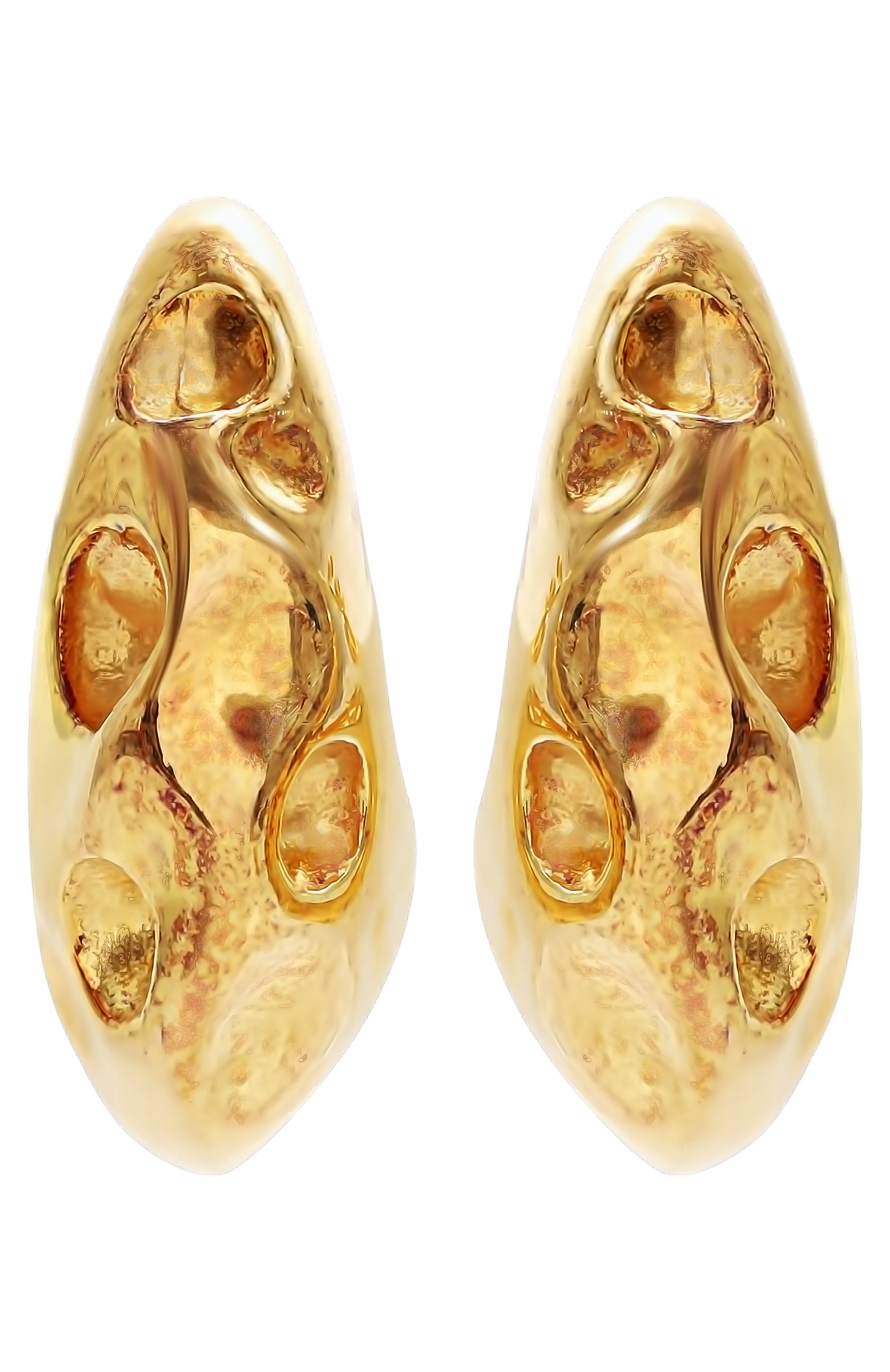 Серьги BONVO золотого цвета по цене 35150 руб., арт. VAGUE, фото 1 Серьги BONVO, арт. VAGUE, фото 1