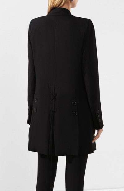 Шерстяное пальто ANN DEMEULEMEESTER черного цвета по цене 136500 руб., арт. 2001-1102-P-170-099, фото 4 Шерстяное пальто ANN DEMEULEMEESTER, арт. 2001-1102-P-170-099, фото 4