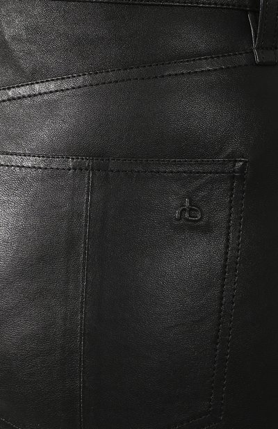 Кожаные брюки RAG AND BONE черного цвета по цене 91950 руб., арт. WCW19H7028LG28, фото 5 Кожаные брюки RAG AND BONE, арт. WCW19H7028LG28, фото 5
