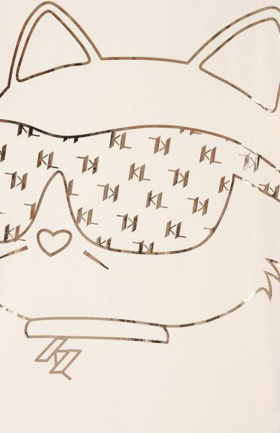 Хлопковая футболка KARL LAGERFELD KIDS, арт. Z30447, фото 3