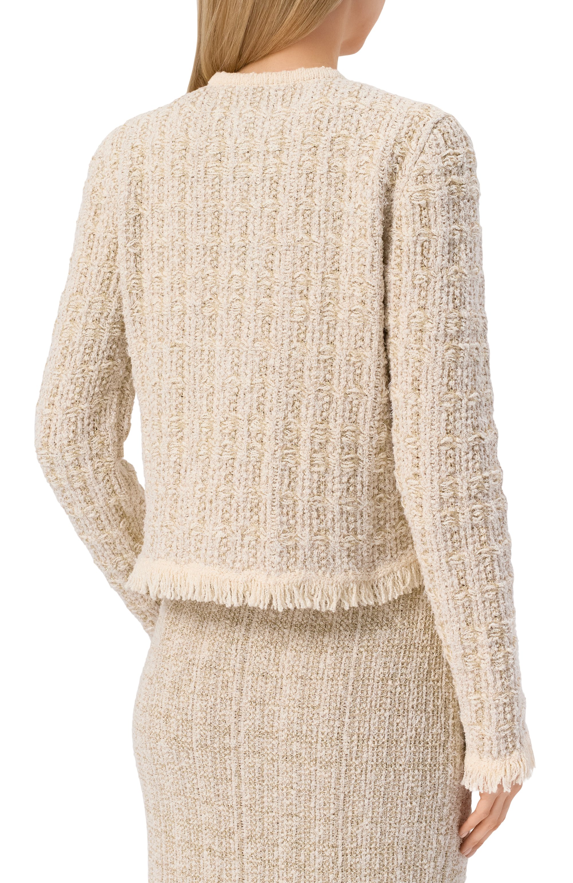 Жакет из хлопка и вискозы TWINSET бежевого цвета по цене 42050 руб., арт. 251TP3571, фото 4 Жакет из хлопка и вискозы TWINSET, арт. 251TP3571, фото 4