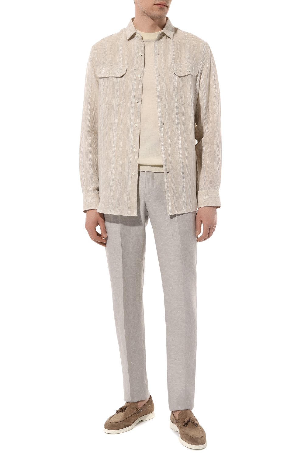 Брюки из шерсти и льна ZEGNA, арт. 718F06A7/75TB12, фото 2