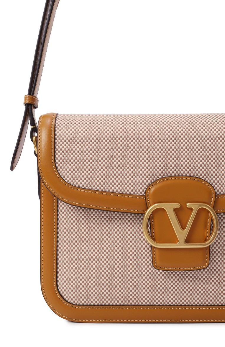 Женская сумка 9to5 VALENTINO бежевого цвета, арт. 6W2B0R15/CJP | Фото 3 (Размер: small; Материал: Текстиль; Ре�мень/цепочка: На ремешке; Автоматизация ТО: Проставлено; Автоматизация состава: Проставлено)