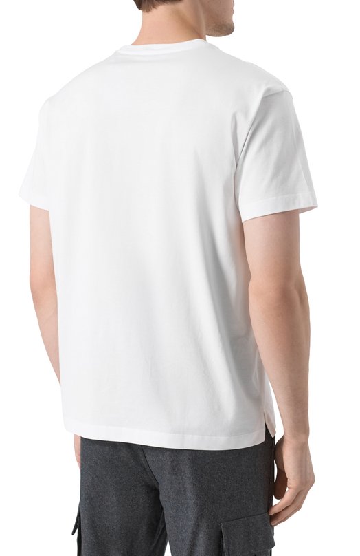 Хлопковая футболка Corneliani 25G575-2525005 Белый  25G575-2525005 Фото 4
