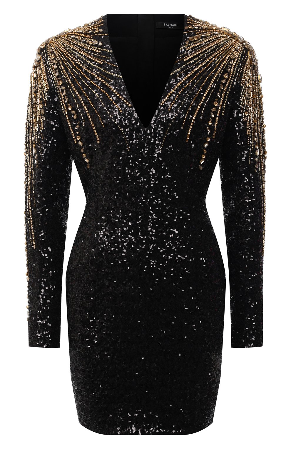 Платье BALMAIN черного цвета по цене 597500 руб., арт. UF06383/P056, фото 1 Платье BALMAIN, арт. UF06383/P056, фото 1