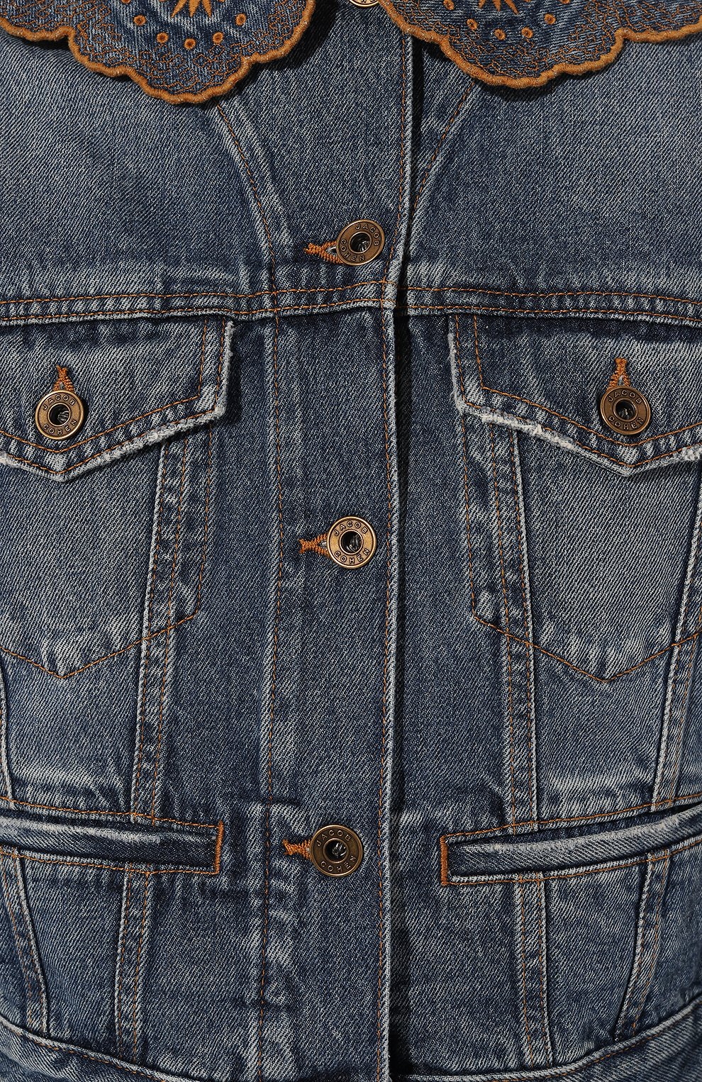 Джинсовая куртка JACOB COHEN синего цвета по цене 98100 руб., арт. V H 029 81 T 162A/380F, фото 5 Джинсовая куртка JACOB COHEN, арт. V H 029 81 T 162A/380F, фото 5