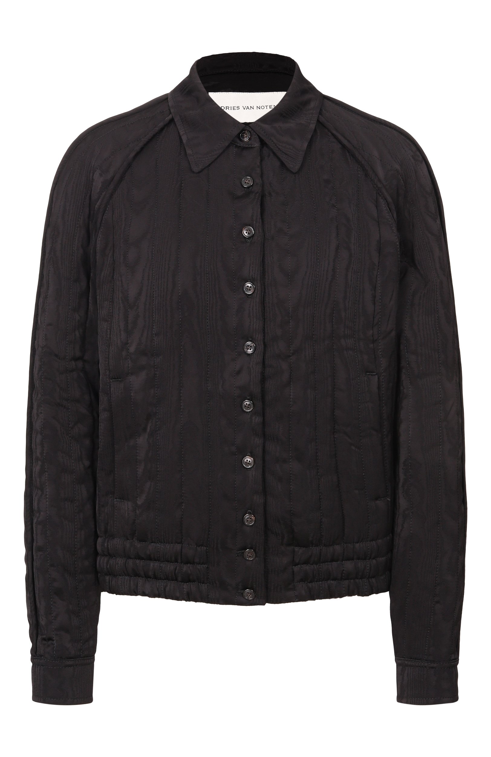 Бомбер из вискозы DRIES VAN NOTEN черного цвета по цене 199500 руб., арт. 262-130500/4024, фото 1 Бомбер из вискозы DRIES VAN NOTEN, арт. 262-130500/4024, фото 1