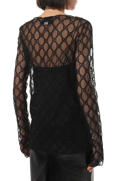Топ GUCCI черного цвета по цене 141120 руб., арт. 574407 XJA86, фото 4 Топ GUCCI, арт. 574407 XJA86, фото 4