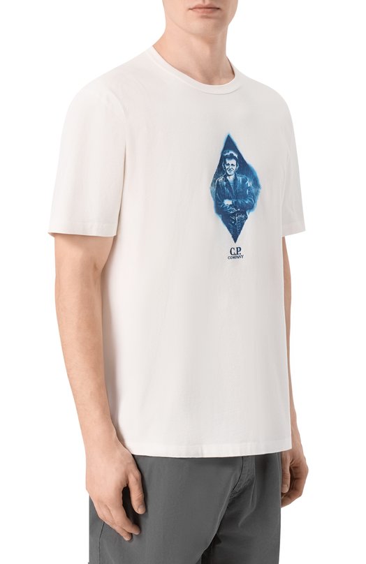 Хлопковая футболка C.P. Company 20CMTS266A/110656W Белый  20CMTS266A/110656W Фото 3