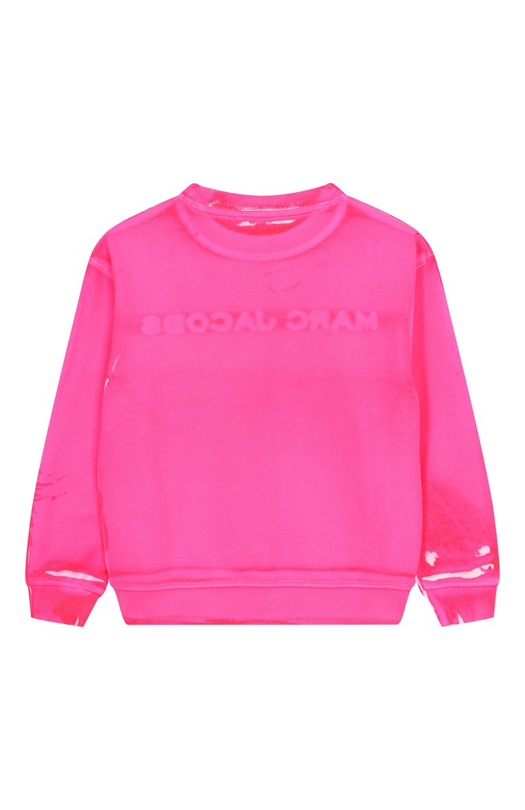 Мужского хлопковый свитшот MARC JACOBS (THE) фуксия цвета, арт. W60435 | Фото 2 (Материал внешний: Хлопок; Региональные ограничения белый список (Axapta Mercury): Не проставлено; Девочки Кросс-КТ: Свитшот-одежда; Нос: Не проставлено; Ростовка одежда: 5 лет | 110 см, 3 года | 98 см, 4 года | 104 см, 7 лет | 122 см, 12 лет | 152 см, 9 лет | 134 см, 13 - 15 лет | 158 см)