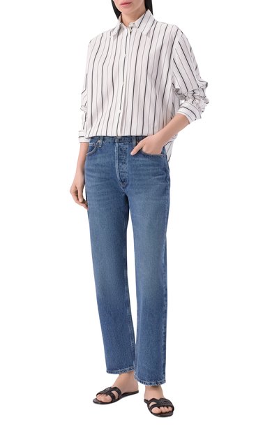 Кожаные шлепанцы mabrouka SAINT LAURENT, арт. 861853/25V00, фото 3