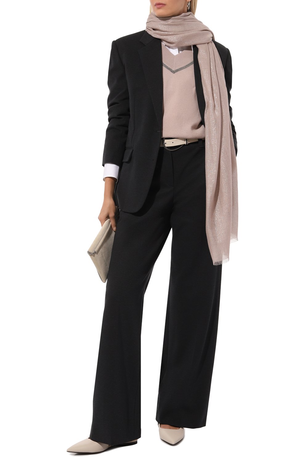 Палантин из ка шемира и шелка BRUNELLO CUCINELLI, арт. MSCDAR097P, фото 3