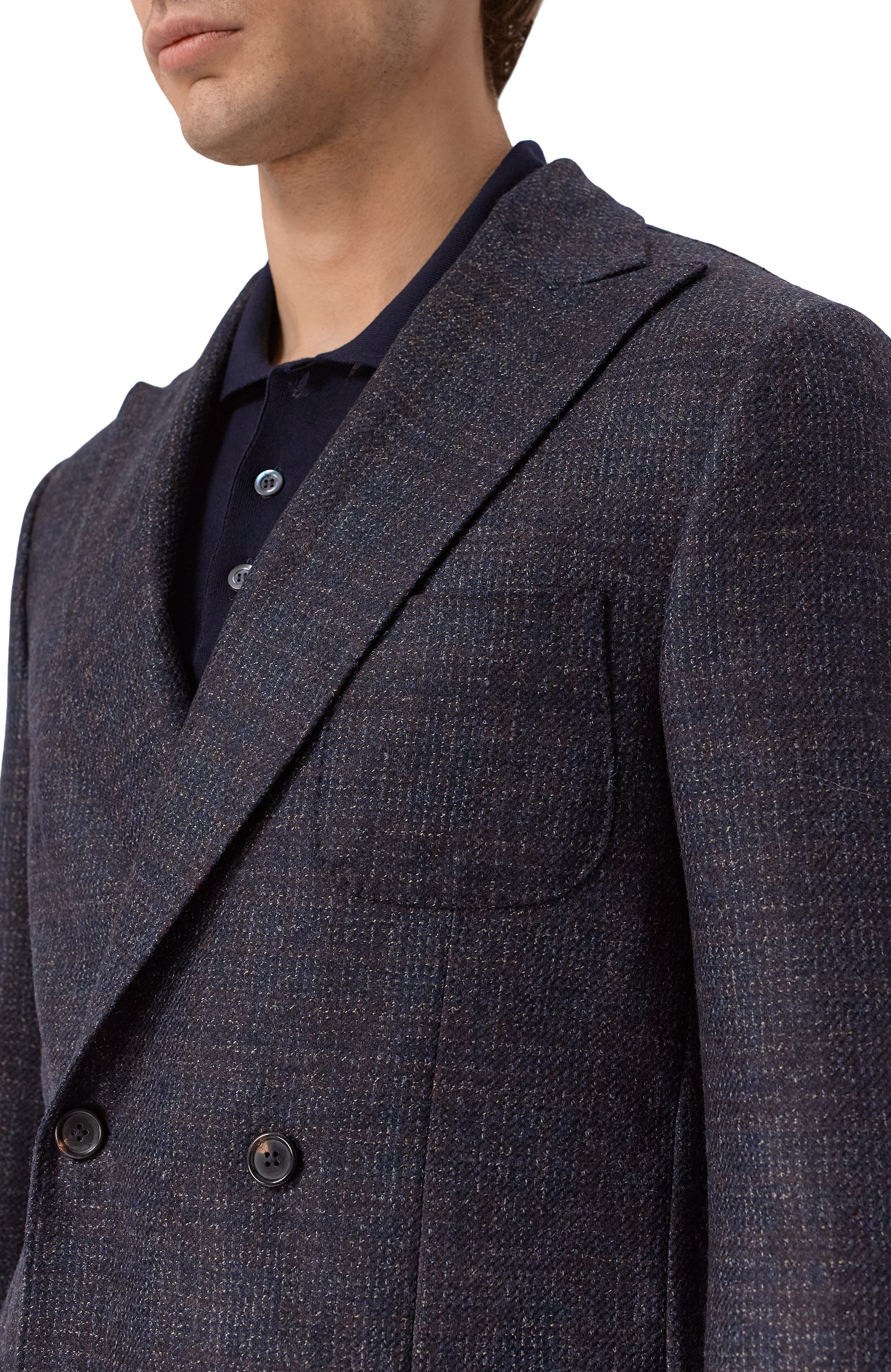 Шерстяной пиджак CORNELIANI темно-синего цвета по цене 129500 руб., арт. 28X009/2A16232, фото 5 Шерстяной пиджак CORNELIANI, арт. 28X009/2A16232, фото 5