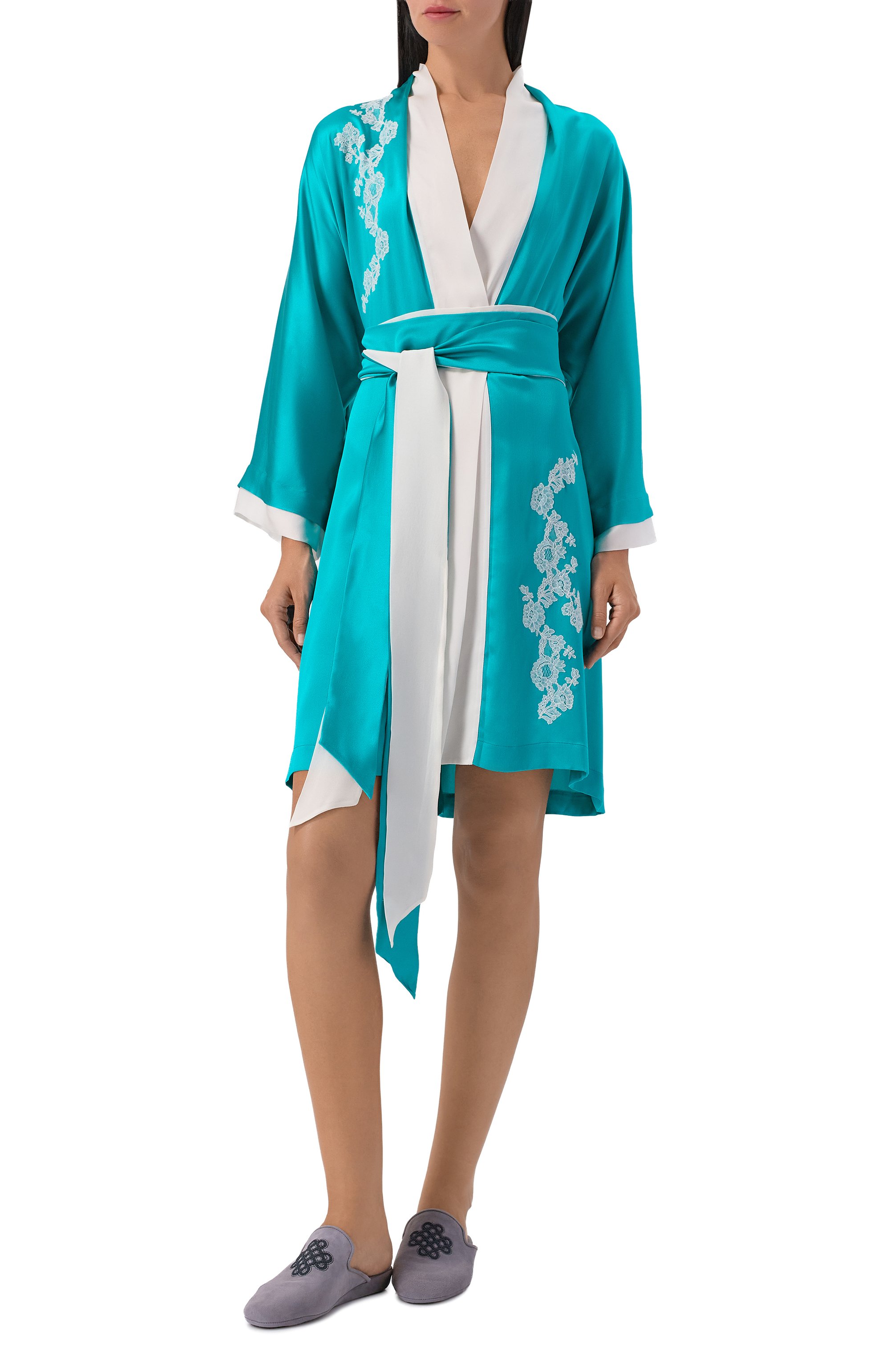 Шелковый халат CARINE GILSON, арт. AG0960DS, фото 3