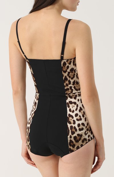Шелковое леопардовое боди DOLCE & GABBANA, арт. 0102/F71F0T/FS1G0, фото 3