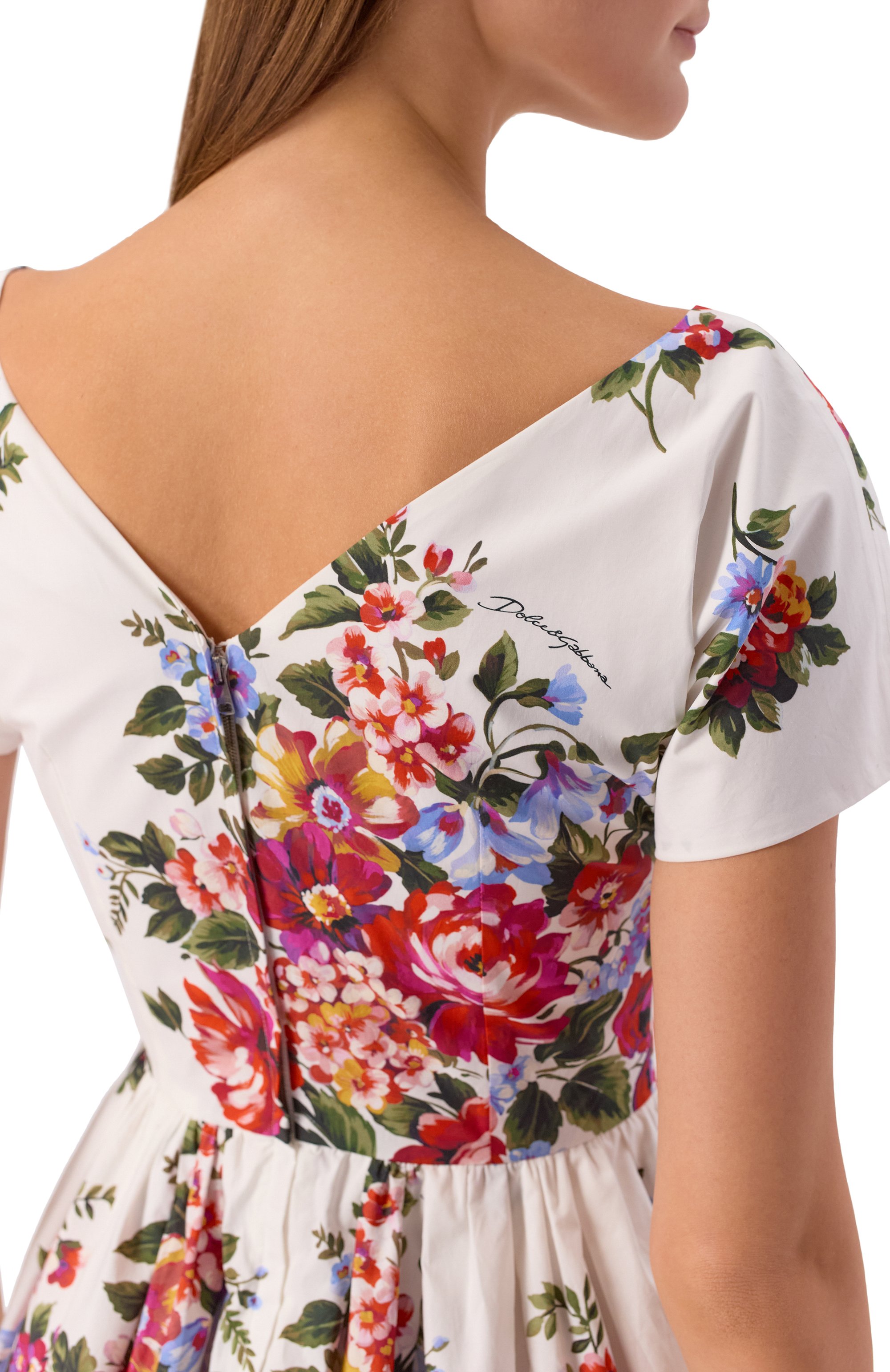 Хлопковое платье DOLCE & GABBANA, арт. F6ZT7T/HS5UU, фото 4