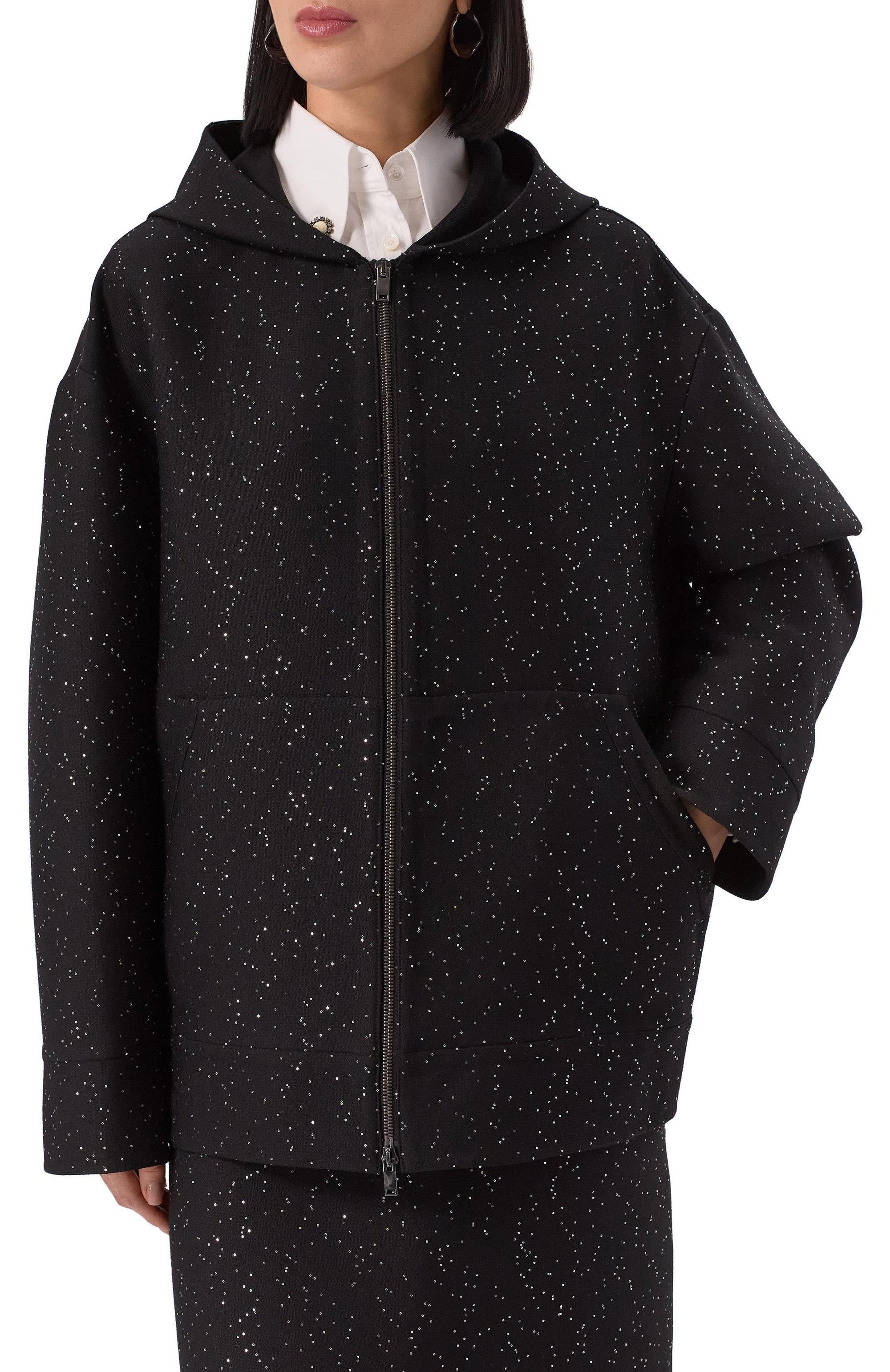 Шерстяная куртка с отделкой пайетками MVST, арт. TXBCK-Y420, фото 3