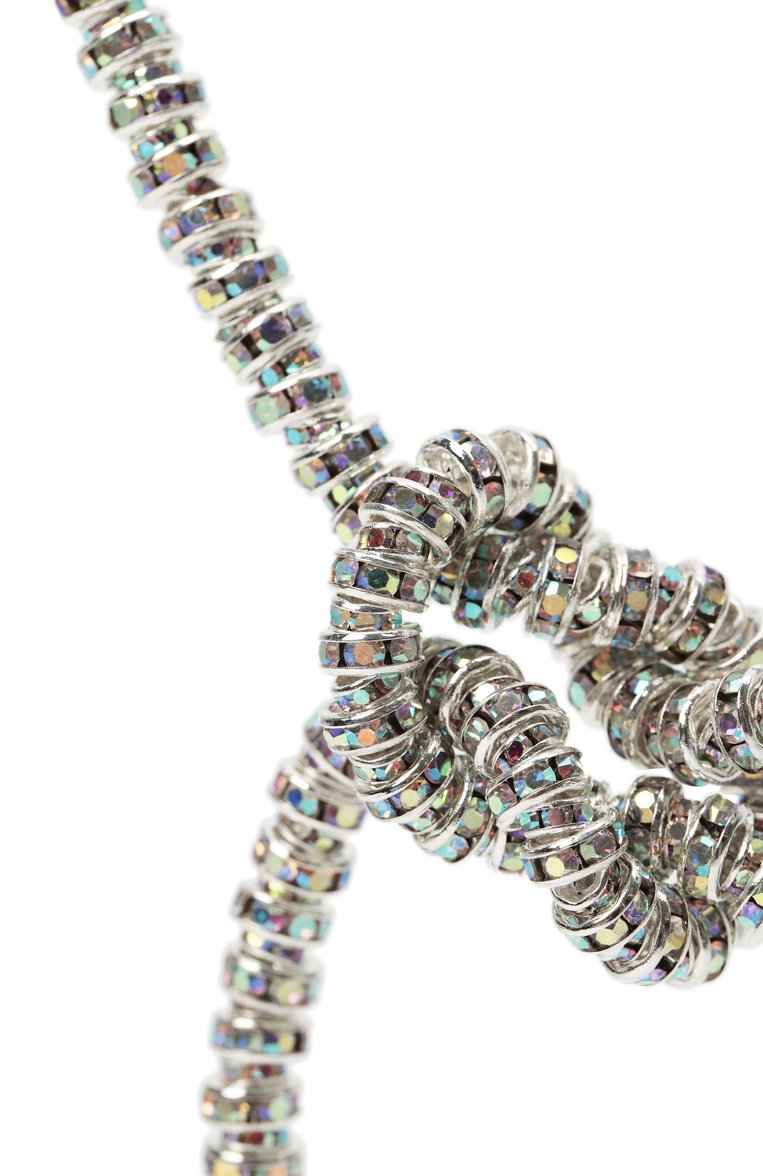Женское колье PEARL OCTOPUSS.Y серебряного цвета, арт. SKINNY SERPENT CHAIN | Фото 3 (Региональные ограничения белый список (Axapta Mercury): Не проставлено; Нос: Не проставлено; Материал: Стекло, Металл)