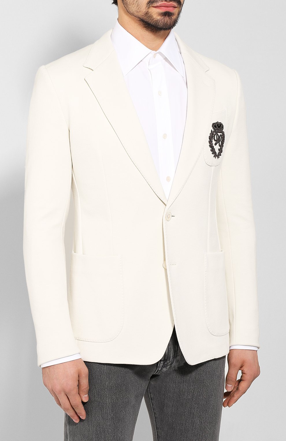 Хлопковый пиджак DOLCE & GABBANA, арт. G2NW6Z/FUGJM, фото 3