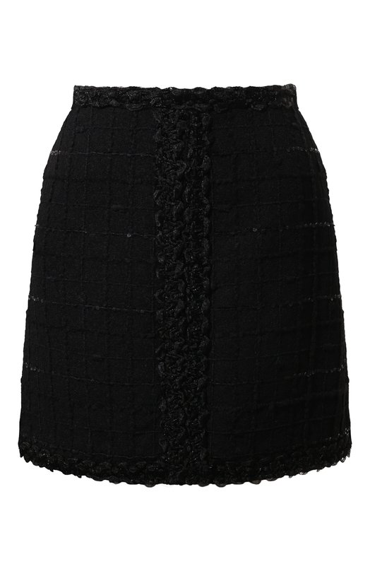 Твидовая юбка Giambattista Valli 24FWPVCA2147-06UBE Чёрный 24FWPVCA2147-06UBE