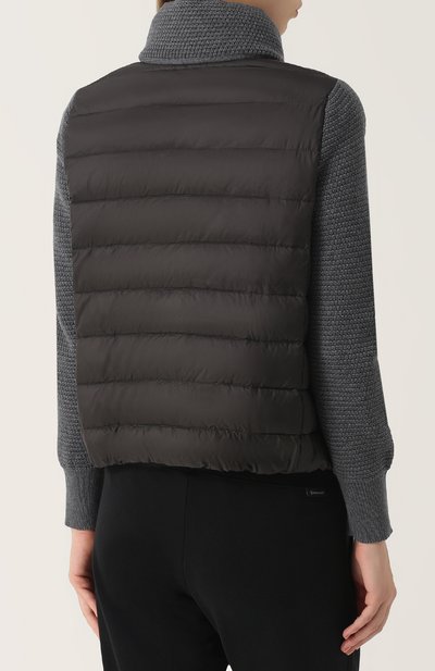 Пуховик с шерстяными рукавами MONCLER, арт. C2-093-94534-00-98124, фото 4