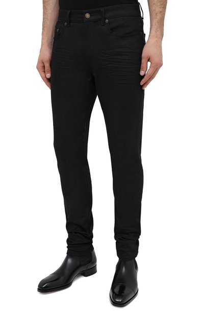 Джинсы SAINT LAURENT черного цвета по цене 63900 руб., арт. 622876/Y0500, фото 3 Джинсы SAINT LAURENT, арт. 622876/Y0500, фото 3