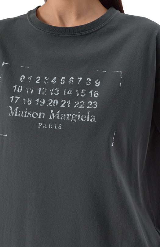 Хлопковая футболка Maison Margiela S51GC0534/S24575 Серый  S51GC0534/S24575 Фото 5