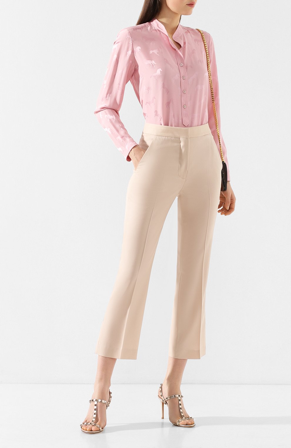Шерстяные брюки STELLA MCCARTNEY бежевого цвета по цене 53350 руб., арт. 529866/SY704, фото 2 Шерстяные брюки STELLA MCCARTNEY, арт. 529866/SY704, фото 2
