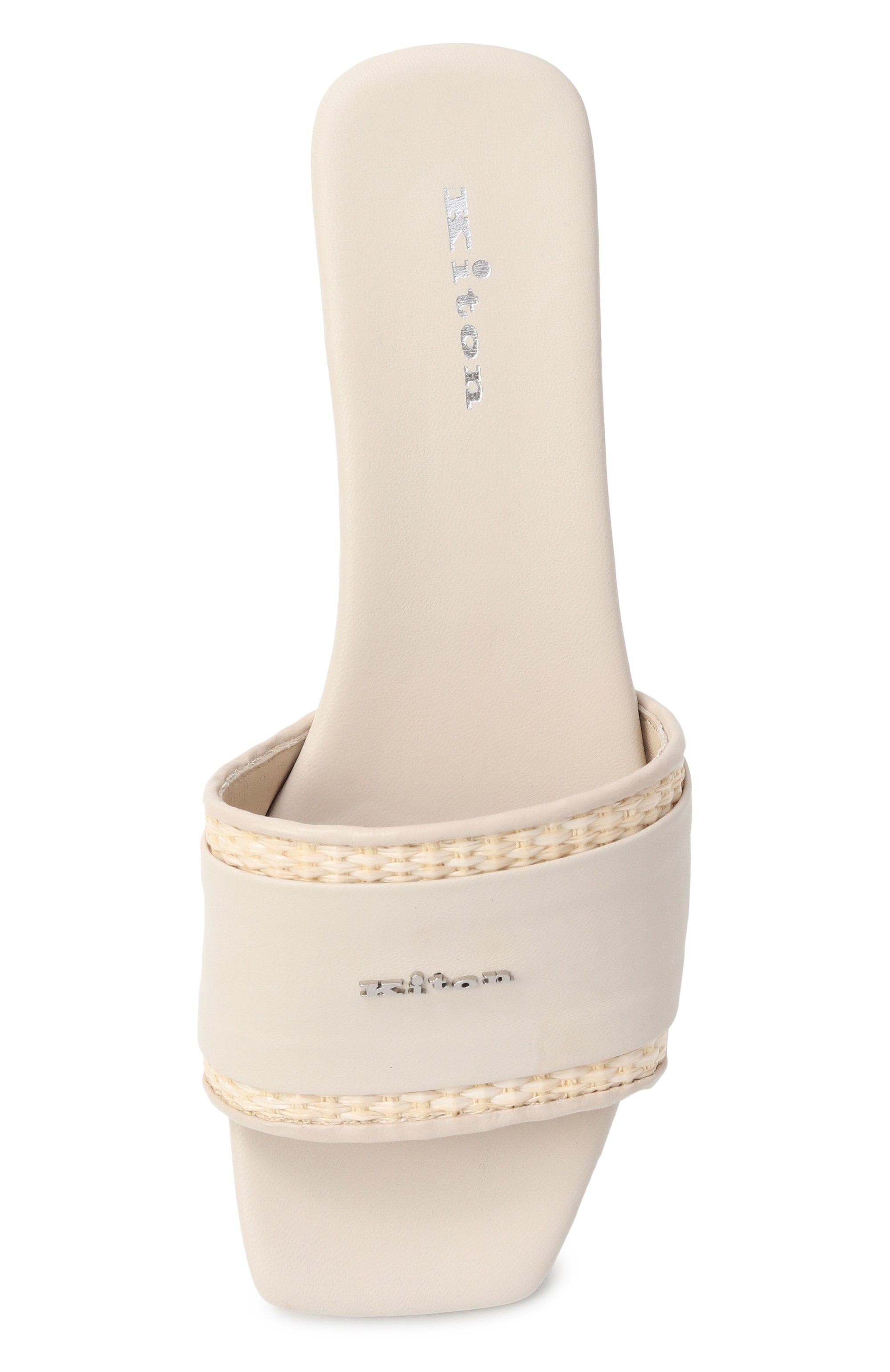 Кожаные шлепанцы KITON бежевого цвета по цене 82700 руб., арт. D59814N0117903, фото 6 Кожаные шлепанцы KITON, арт. D59814N0117903, фото 6