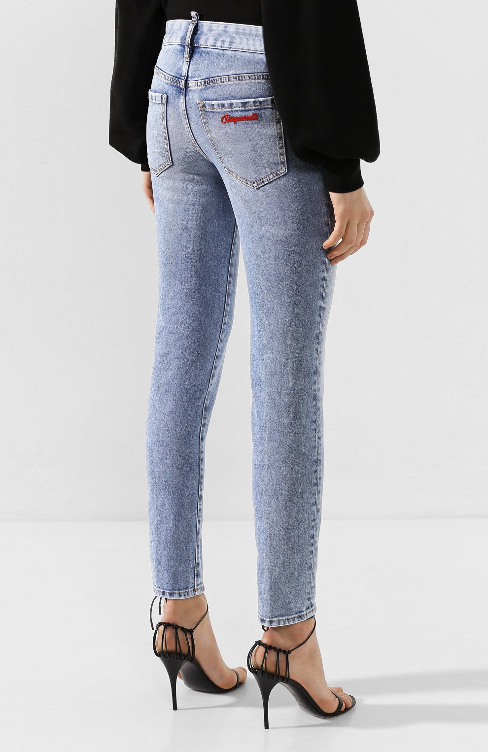 Джинсы DSQUARED2 синего цвета по цене 30900 руб., арт. S75LB0328/S30595, фото 4 Джинсы DSQUARED2, арт. S75LB0328/S30595, фото 4