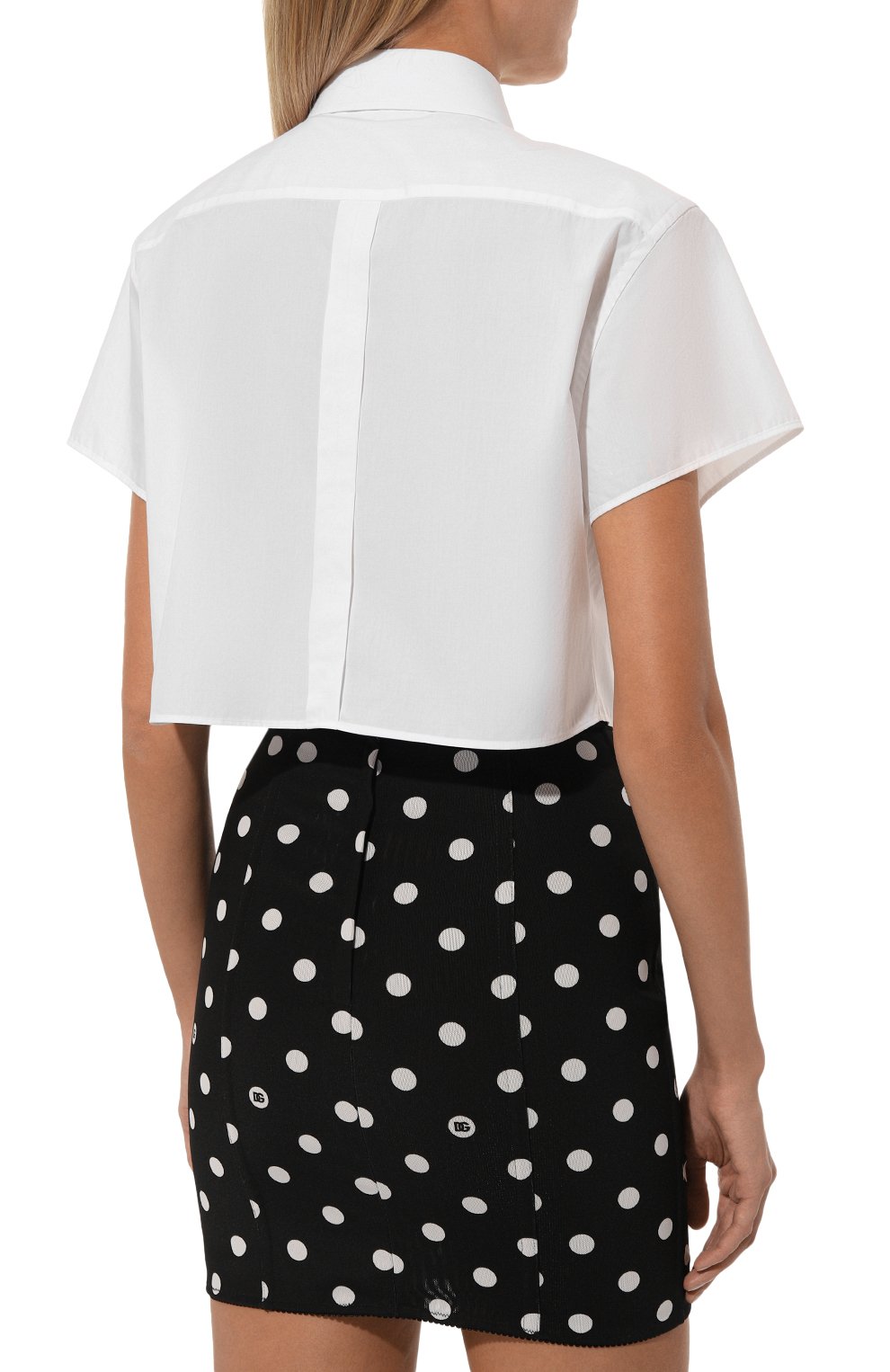 Хлопковая рубашка DOLCE & GABBANA белого цвета по цене 59950 руб., арт. F5Q63T/FU5T9, фото 4 Хлопковая рубашка DOLCE & GABBANA, арт. F5Q63T/FU5T9, фото 4