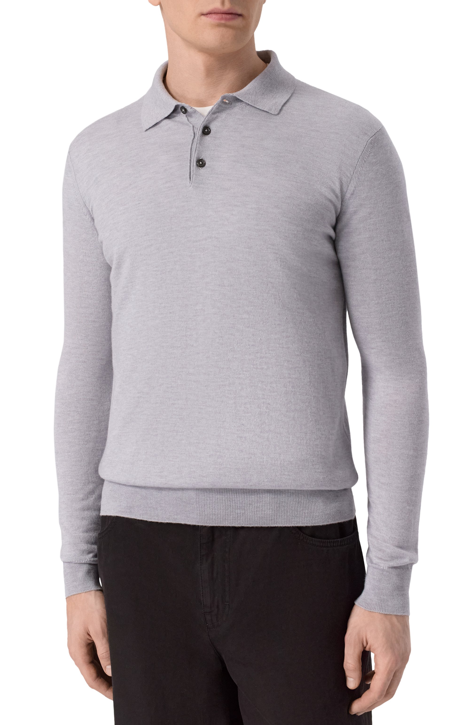 Поло из кашемира и шелка ANDREA CAMPAGNA, арт. M5625-1531, фото 3