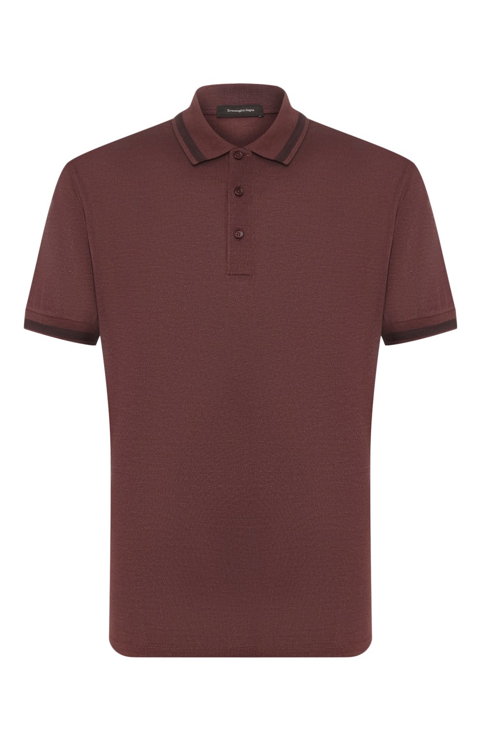 Поло из смеси хлопка и шелка ZEGNA, арт. UU541/746, фото 1