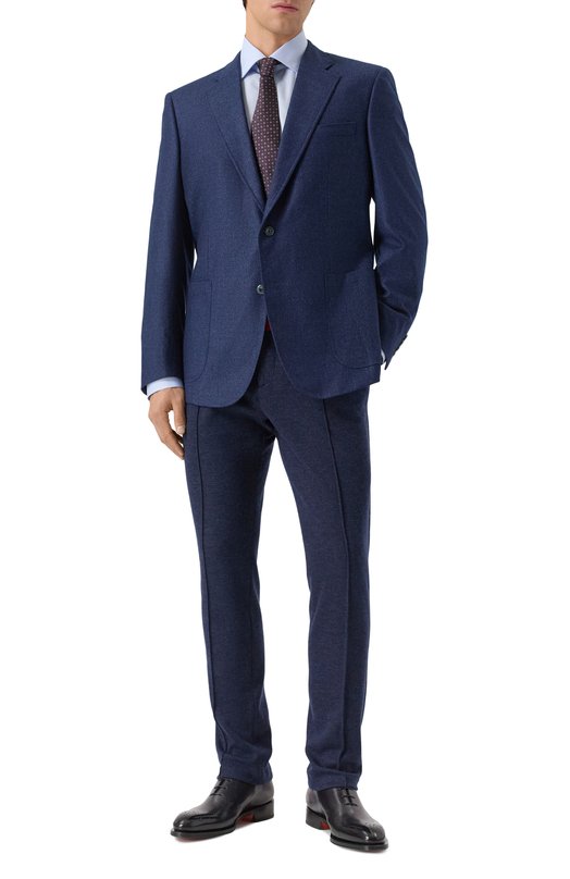 Кашемировые брюки Kiton UFFPBRK0150G06 Синий  UFFPBRK0150G06 Фото 2