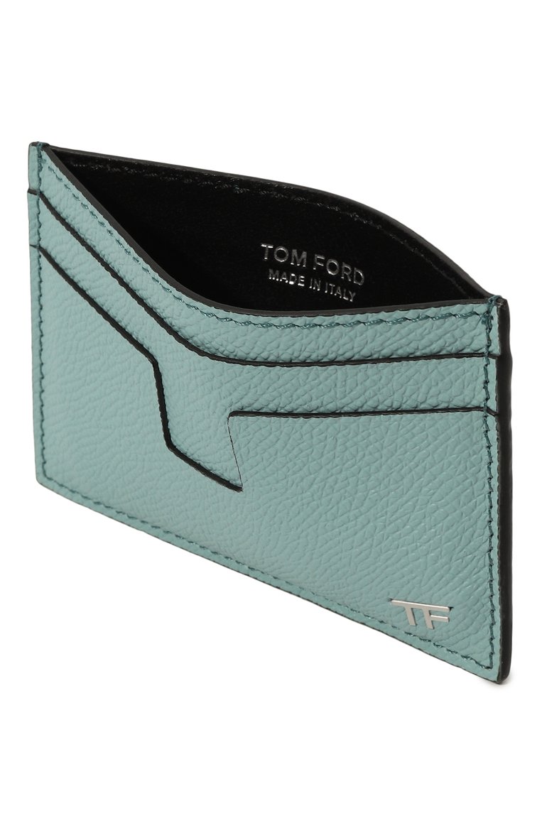 Мужской кожаный футляр для кредитных карт TOM FORD голубого цвета, арт. YM232/LCL081S | Фото 3 (Нос: Не проставлено; Материал: Натуральная кожа)