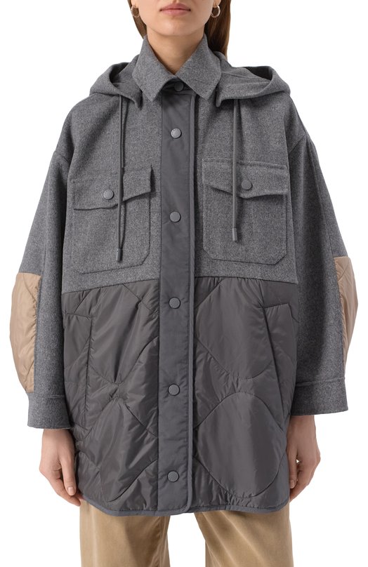 Шерстяная куртка Weekend Max Mara 0SS0LA Серый  0SS0LA Фото 3