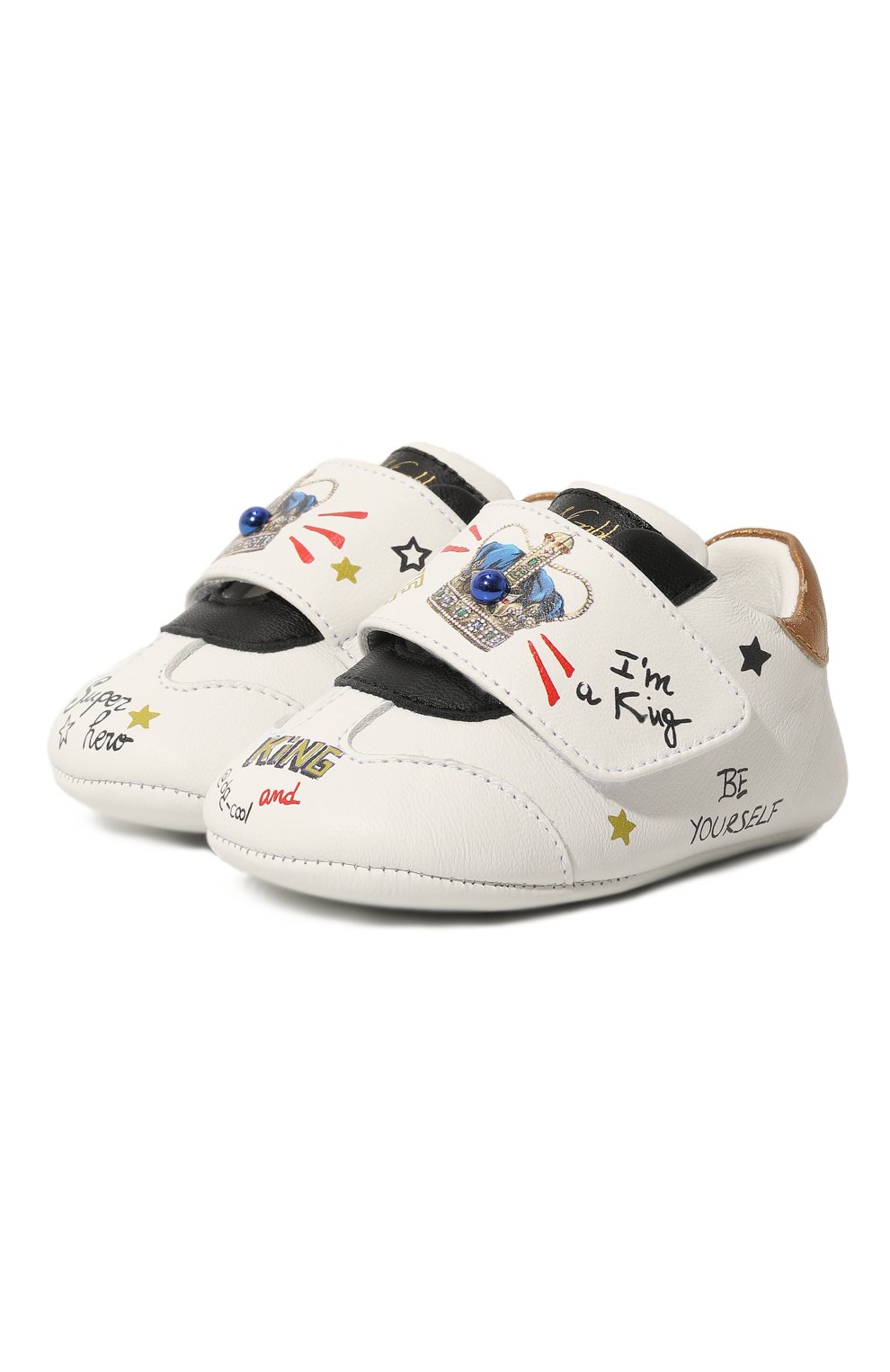 Кожаные пинетки DOLCE & GABBANA, арт. DK0117/AD777, фото 1