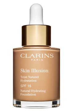 Увлажняющий тональный крем skin illusion spf15, 110 (30ml) CLARINS  цвета, арт. 80039698 | Фото 1 (Материал внутренний: Не назначено; Региональные ограничения белый список (Axapta Mercury): Не проставлено; Нос: Не проставлено; Финишное покрытие: Сатиновый; Статус проверки: Проверена категория; SPF фильтр: Низкий (5-20))